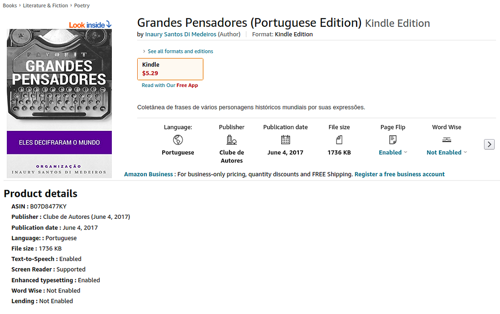 The book can be found on Amazon.