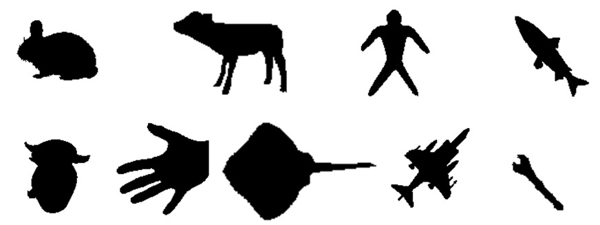 Figure 4.1 — sample classes from the generic shapes dataset.